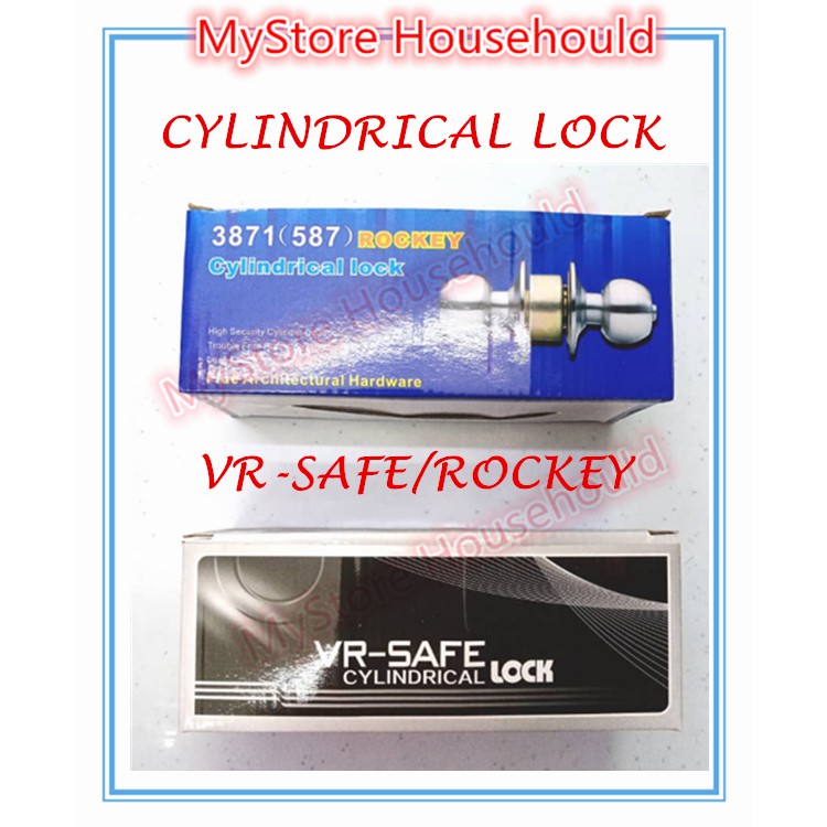 Vr Safe Rockey Ss Cylindrical Lock Pintu Lock Tombol Pintu