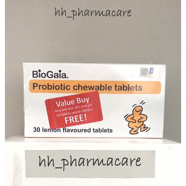 Biogaia Probiotic Chewable Tablets 30 10s Lemon Flavour 30 10 S 09