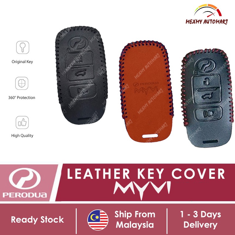 PERODUA MYVI Facelift 2022 2023 MG3 Keyless Leather Car Key Cover