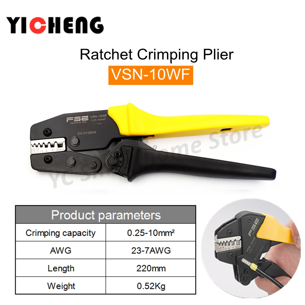 Labor Saving Crimping Pliers Ratcheting Cold Crimping Pliers Insulated