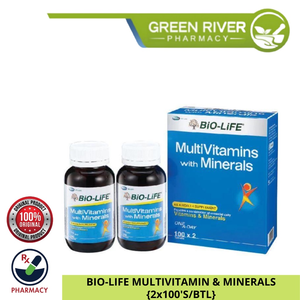 BIO LIFE MULTIVITAMIN MINERALS TABS 100 S BTL Shopee Malaysia