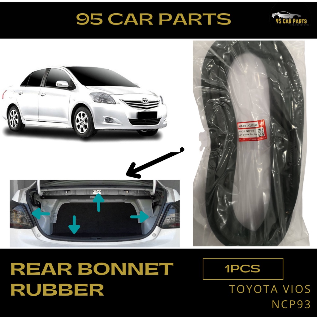 Rear Bonnet Rubber Toyota Vios Ncp Ichikawa Getah Bonet Belakang