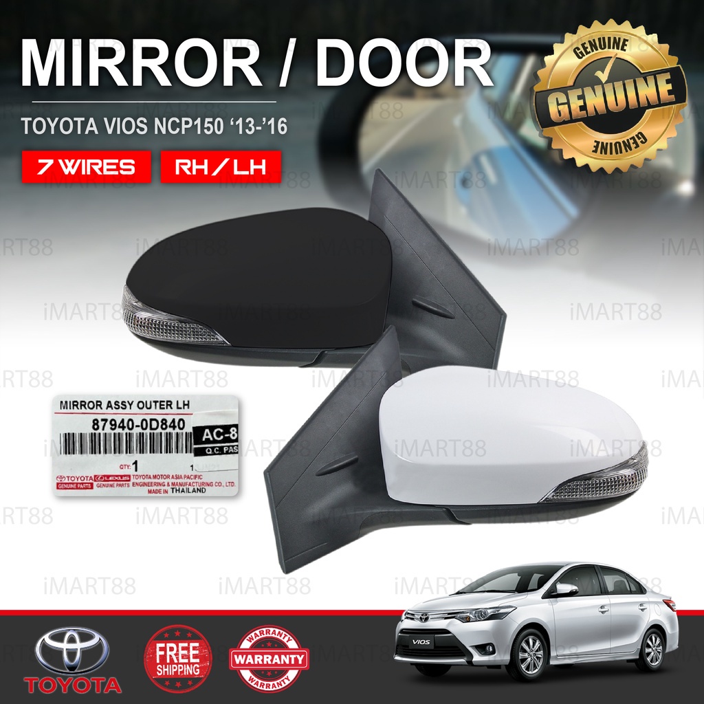 ORIGINAL TOYOTA VIOS NCP150 2013 2017 Side Mirror Assy AUTOFLIP Cermin