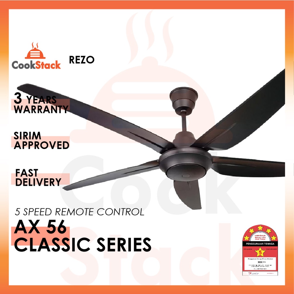 CS SIRIM REZO Ceiling Fan AX56 Classic Series 56 AC Motor Remote