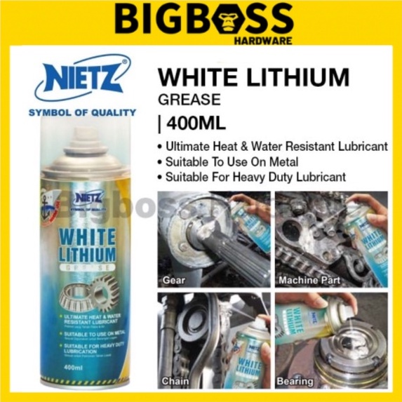 Nietz Aerosol Spray White Lithium Grease Ml Minyak Pelincir Untuk