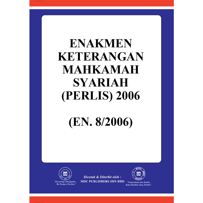 ENAKMEN KETERANGAN MAHKAMAH SYARIAH PERLIS 2006 EN 8 2006 Shopee