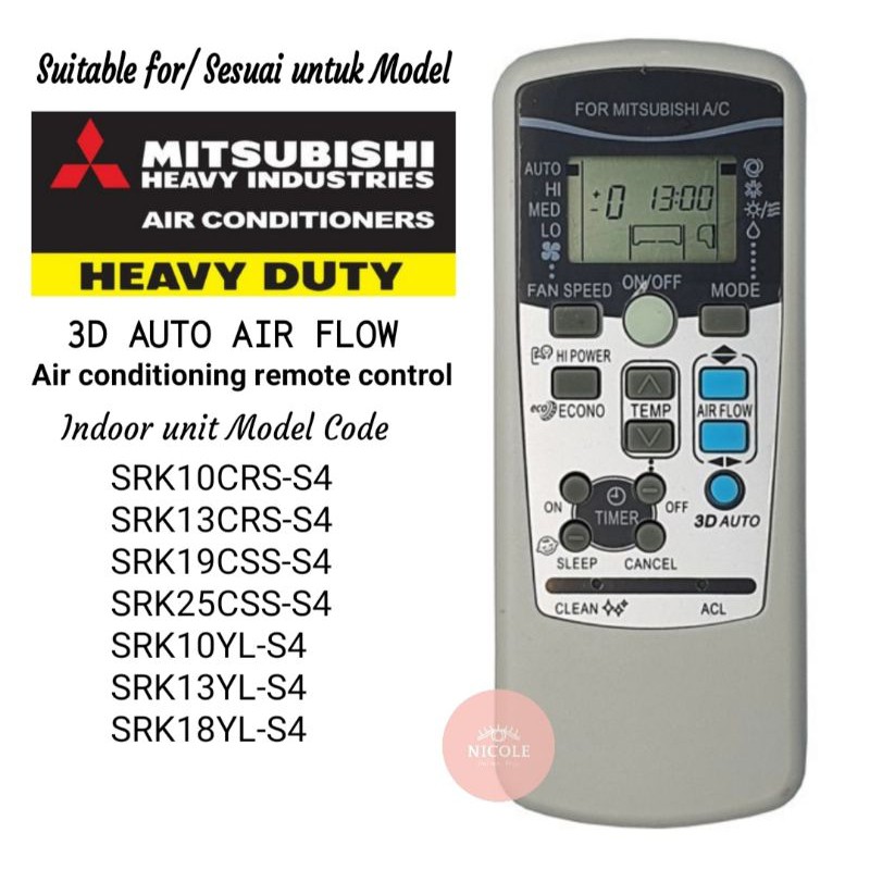 Mitsubishi Heavy Industries 3D Auto Air Cond Air Conditioner