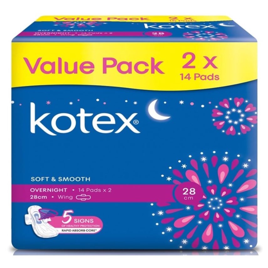 Kotex Soft Smooth Maxi Night Cm Pads X Value Pack Shopee