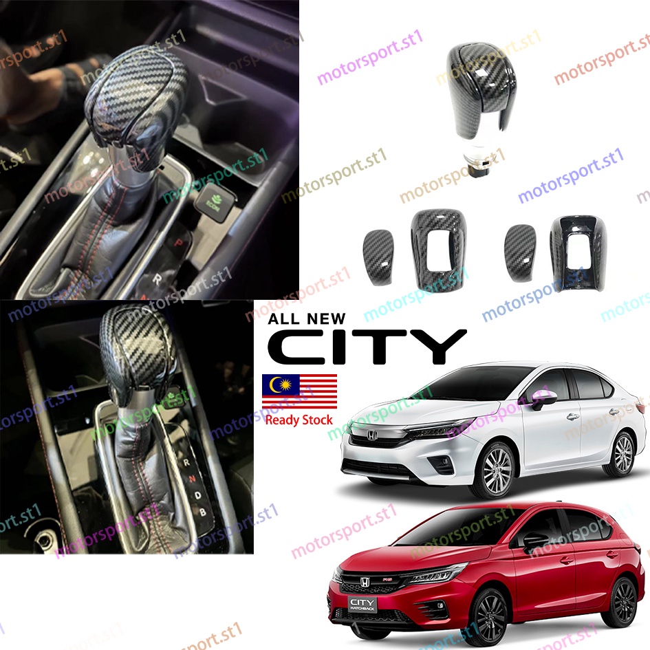 READY STOCK Honda City GN 2020 2024 Carbon Fiber Gear Knob Cover