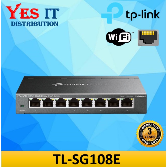 TP Link TL SG108E 8 Port Gigabit Unmanaged Pro Switch Shopee Malaysia