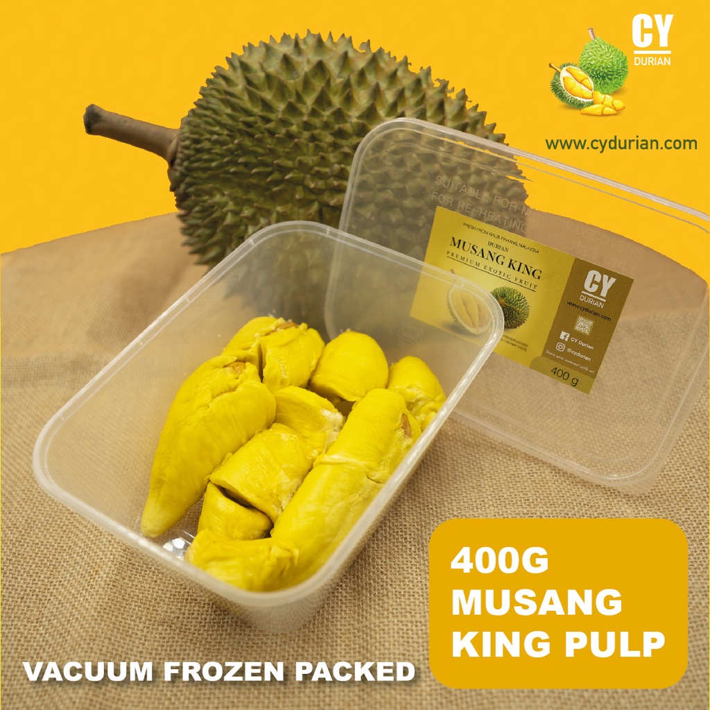 CYDURIAN 400g Musang King Durian Frozen Food Fruit Buah Durian Isi