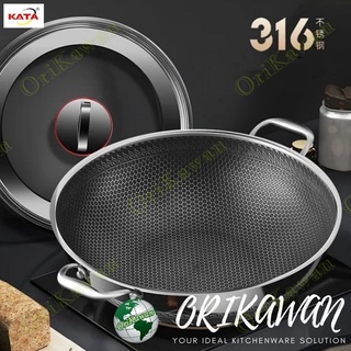 Cm Stainless Steel Wok Non Stick Honey Comb Health