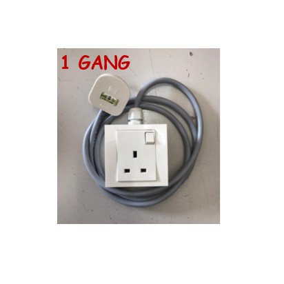 READY STOCK 0 5m 15m HEAVY DUTY EXTENSION TRAILINGSOCKET 1 2 3 4GANG