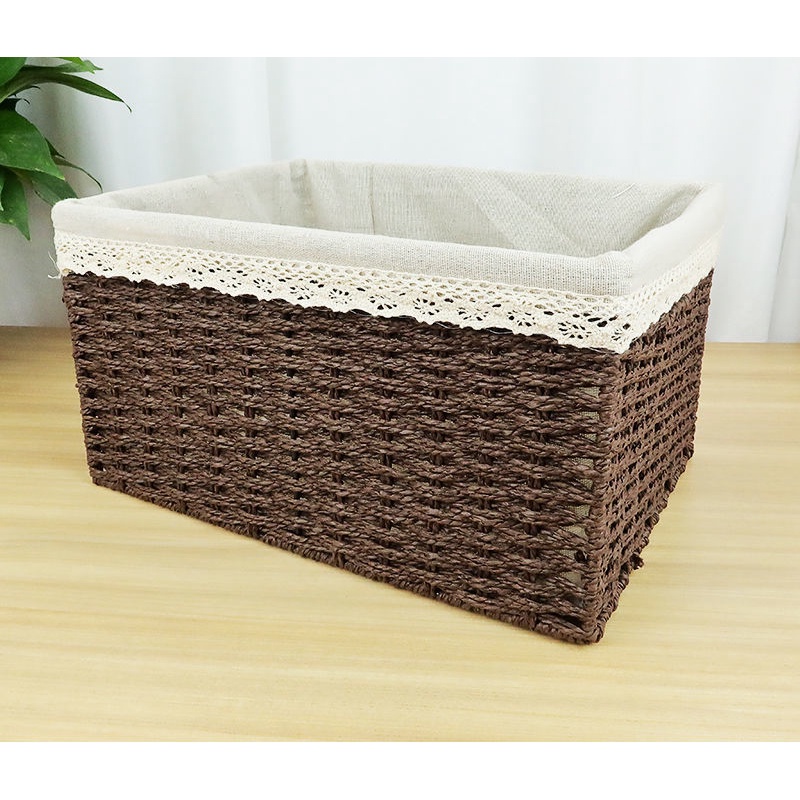 Ready Stock Bakul Rotan Kotak Kallax Ikea Rattan Basket Organizer