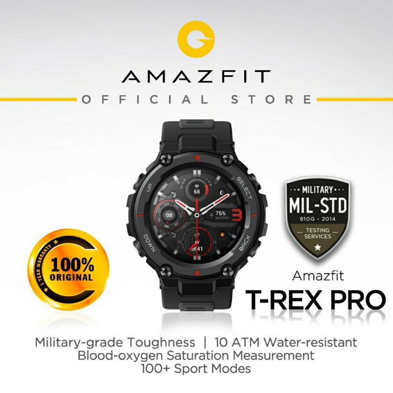 Amazfit T Rex Pro Year Warranty Shopee Malaysia