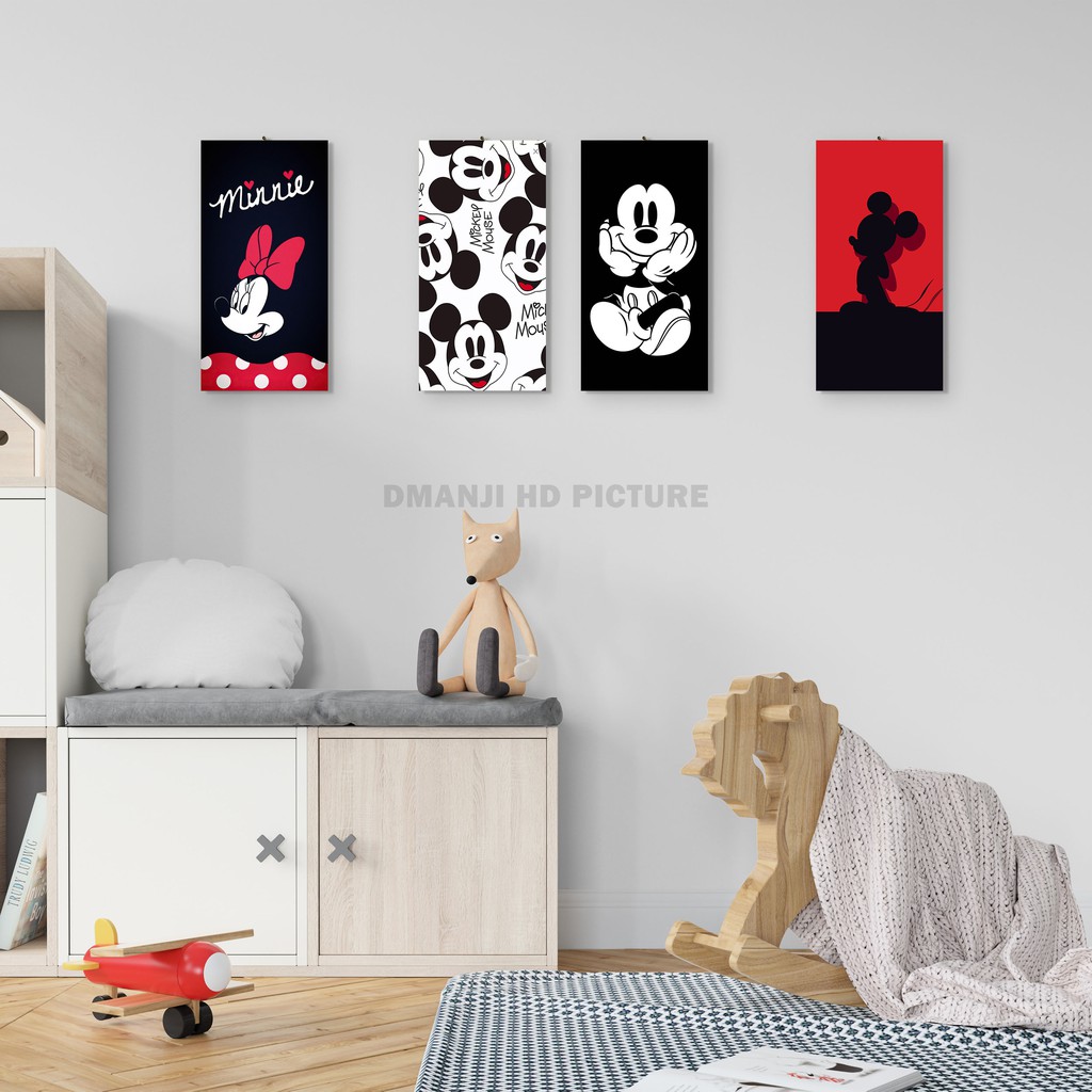 HIASAN DINDING KAYU Mickey MOUSE Wall Decoration Bedroom Wall