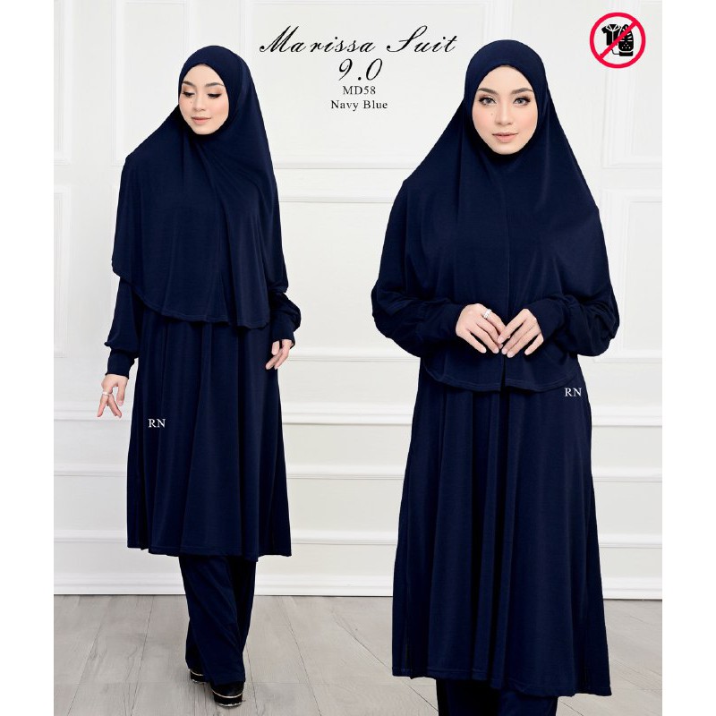 Suit Marissa 9 0 Baju Umrah Putih Jubah Seluar Haji Hitam Ironless