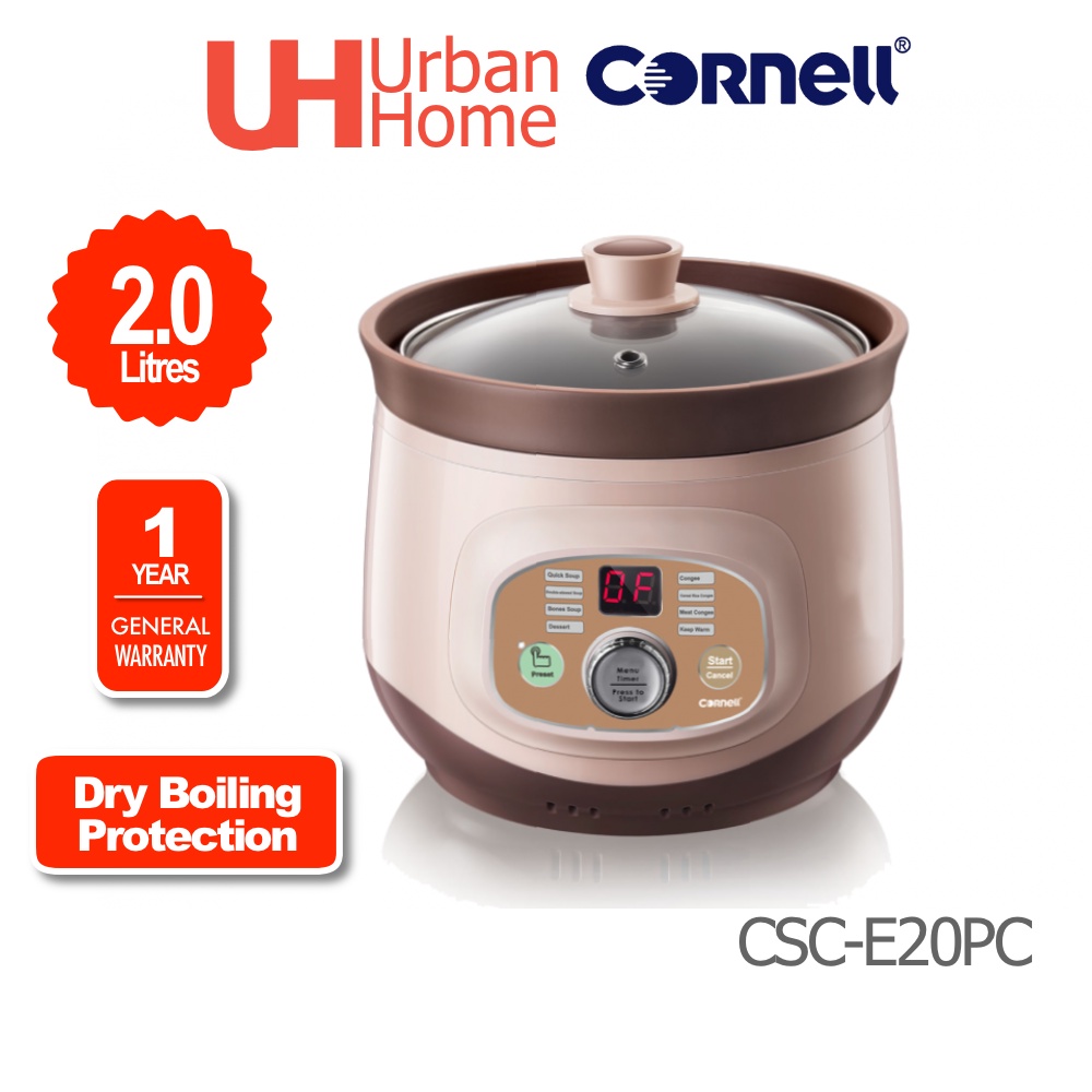 Cornell Purple Clay Digital Slow Cooker L Csc E Pc Shopee Malaysia