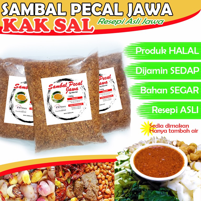 Resepi Asli Jawa Kuah Kacang Sambal Pecal Jawa Instant Kak Sal