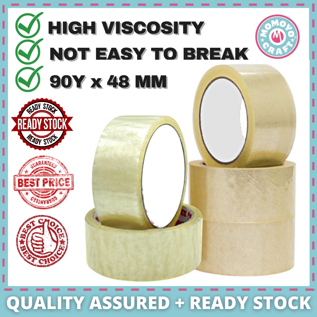 Ready Stock Packaging OPP Tape 48 MM X 90 Y X 45MIC For E Commerce