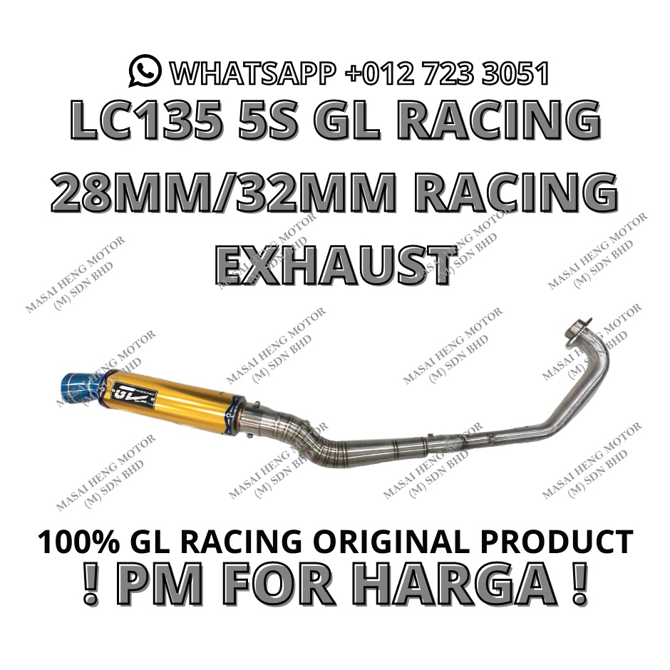 LC135 5SPEED GL RACING TURBO Z EXHAUST 28MM GOLD GL RACING ORIGINAL