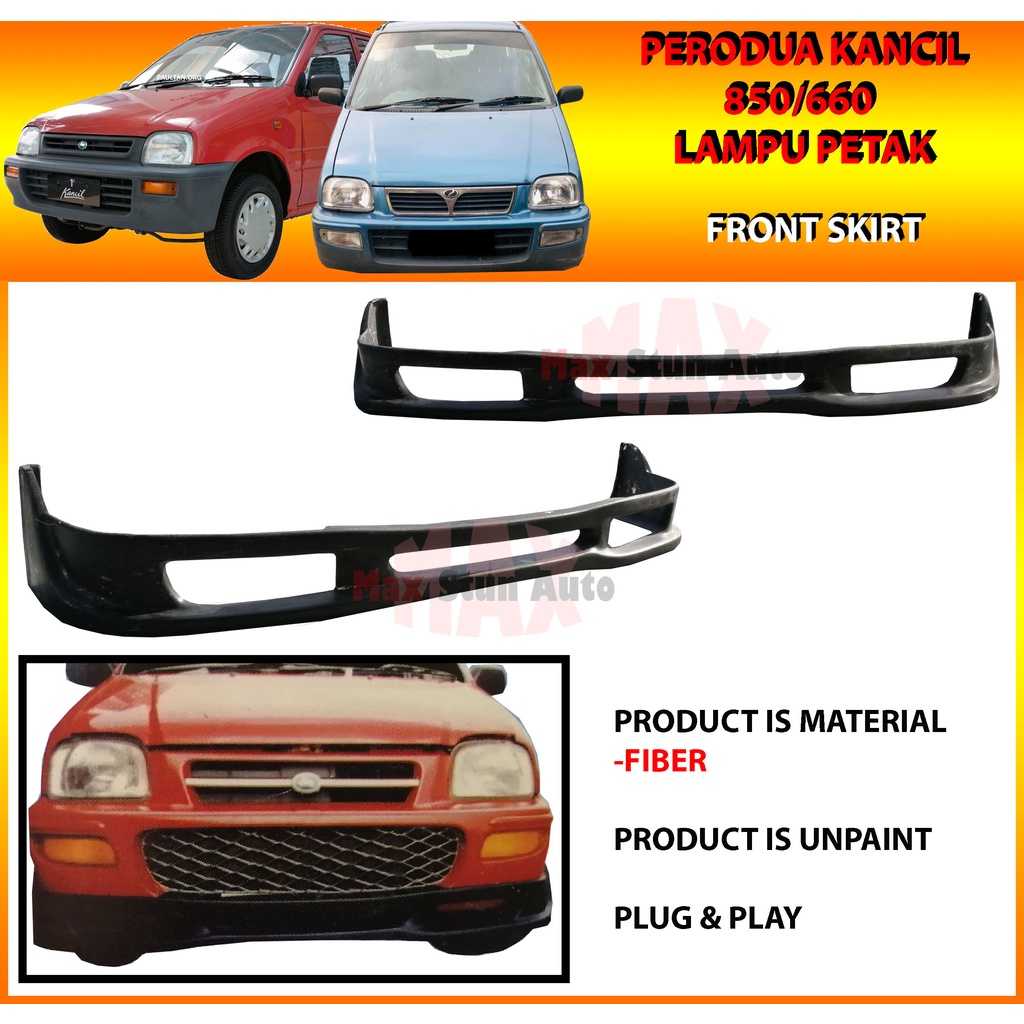 Perodua Kancil Kancil Lampu Petak Oem Sport Front Skirt