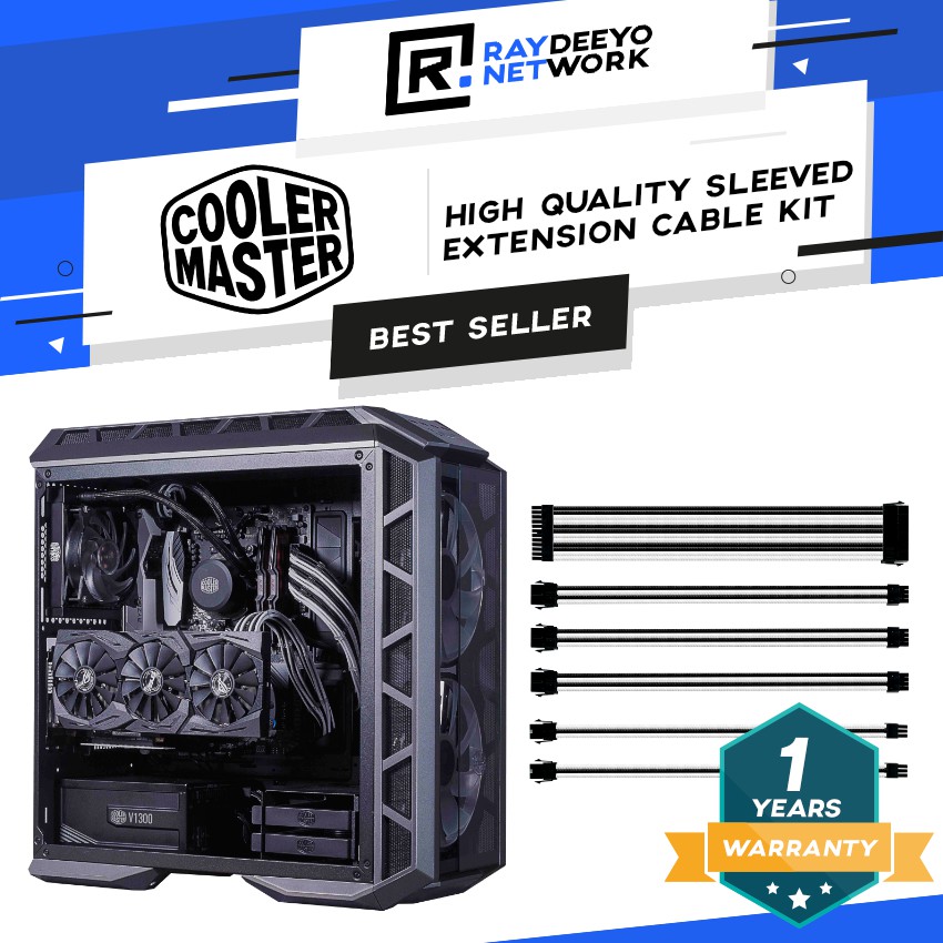 Cooler Master Sleeved Extension Cable Kit 5 Colour Option Shopee