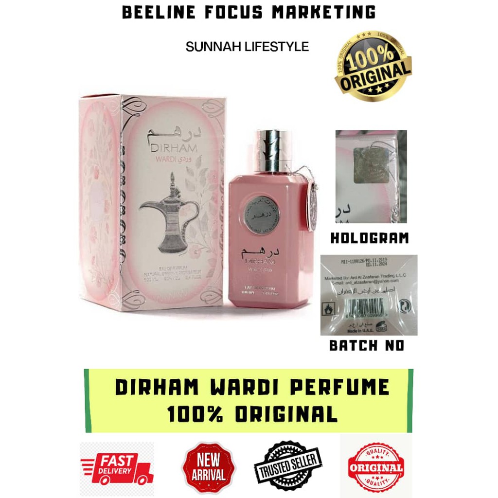 Dirham Wardi Eau De Parfum Ml Original Shopee Malaysia