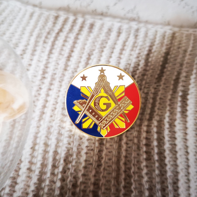 Masonic Lapel Pins Badge Mason Freemason Blm Philippines Flag