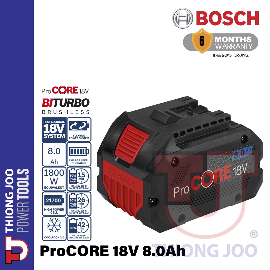 BOSCH ProCORE 18V 8 0AH BATTERY Shopee Malaysia