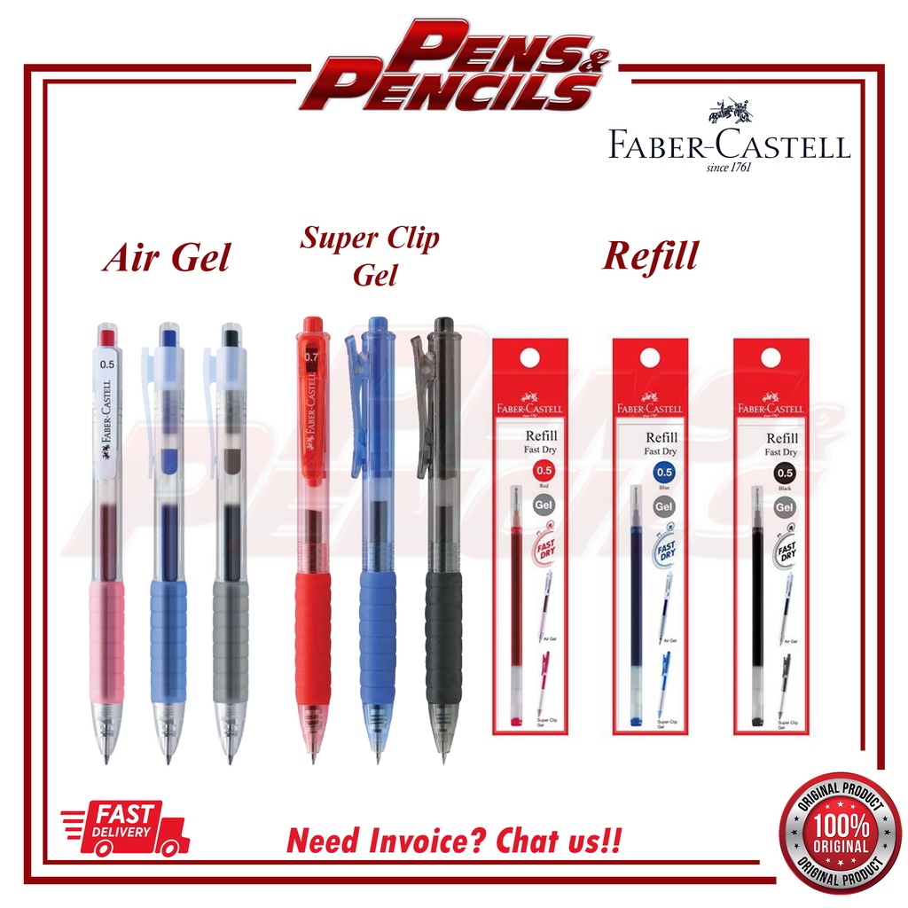 Faber Castell Air Gel Fast Gel Pen Refill Mm Mm Super Clip