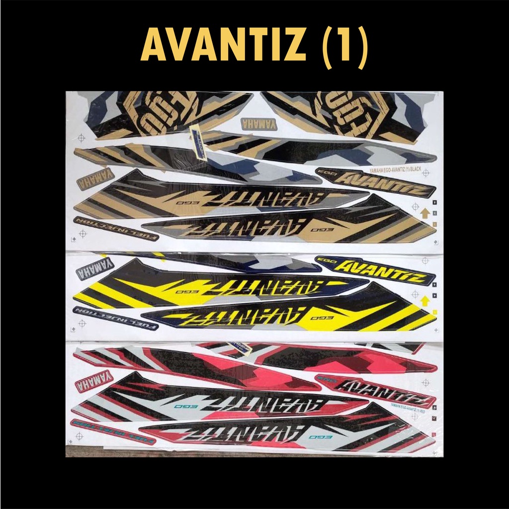 Stiker Sticker Body Stripe Cover Set Yamaha Egoavantiz Ego Avantiz