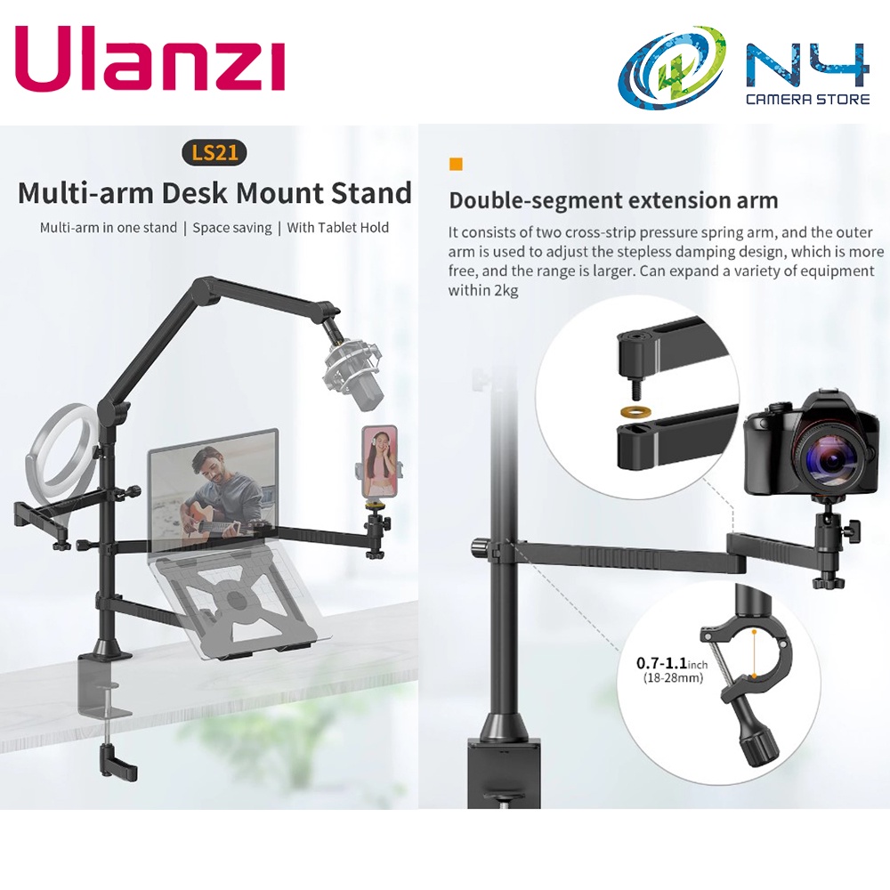 Ulanzi Vijim Ls Desk Mount Stand In For Studio Live Shopee