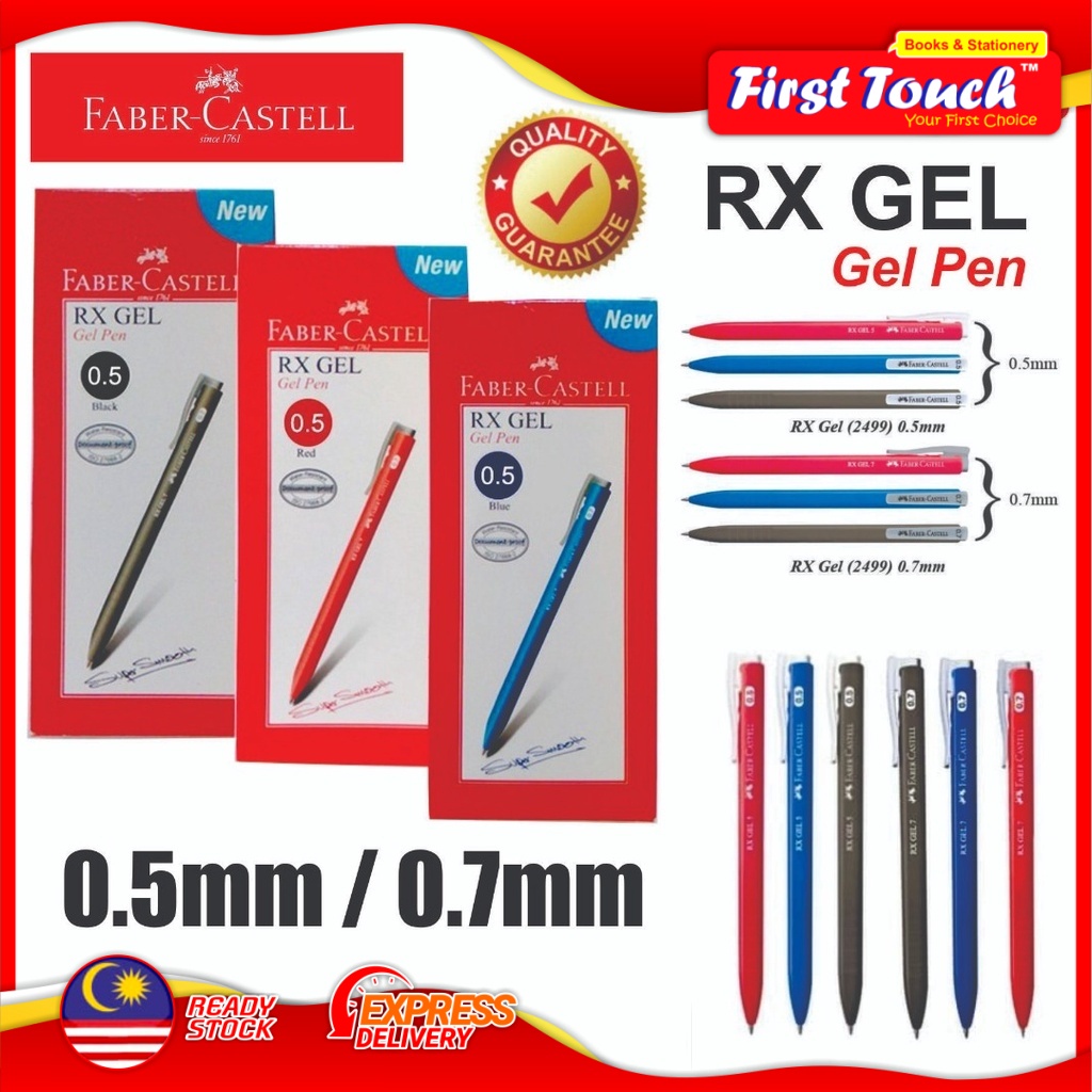 Faber Castell Rx Gel Gel Pen Classical Retractable Pen Black Blue Red