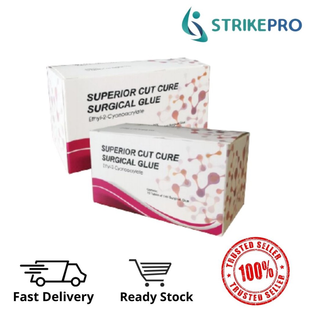 READY STOCK MALAYSIA SUPERIOR CUT CURE SURGICAL GLUE 1 TUBE 1ML