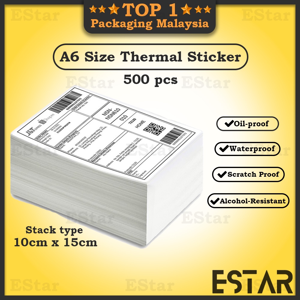 Pcs Thermal Sticker A Paper Roll Fold Stack Airway Bill Sticker