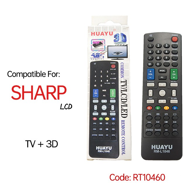 HUAYU Common SHARP LCD LED TV REMOTE CONTROLLER RM L1046 Shopee