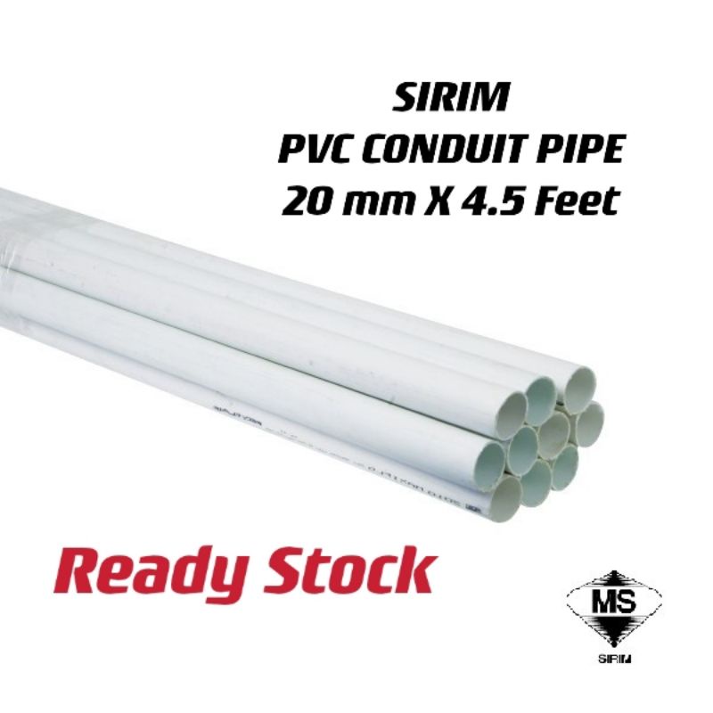 PVC ELECTRICAL CONDUIT PIPE SIRIM APPROVE 20 MM X 4 5 FT Shopee