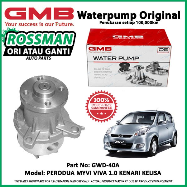 Perodua Myvi Viva Kenari Kelisa Original Gmb Water Pump Gwd A