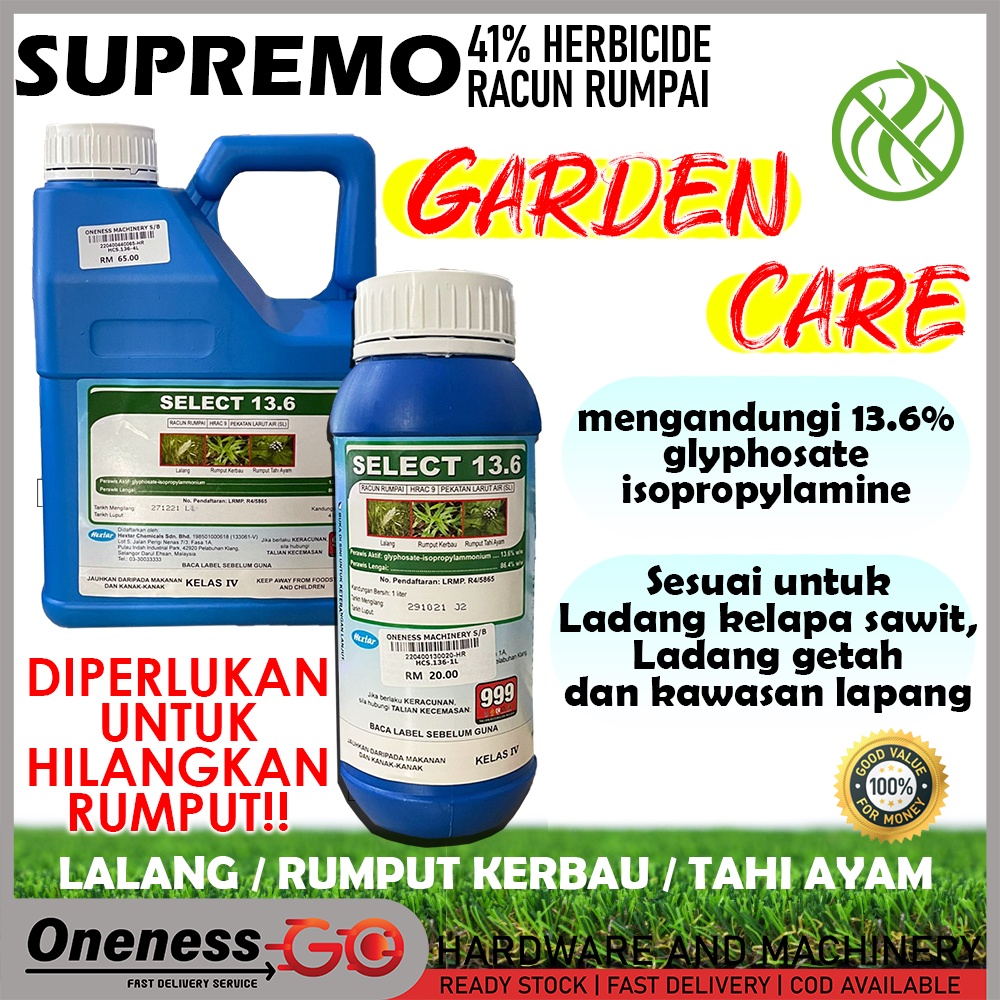 Select Herbicide Liter Liter Garden Racun Rumput