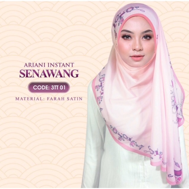 TUDUNG HIJAB ARIANI INSTANT PRINTED LAYLA TUSCANY SENAWANG FIORELLO