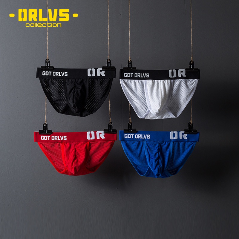 ORLVS Breathable Men S Mesh Underwear Quick Dry Men Briefs Bikini G