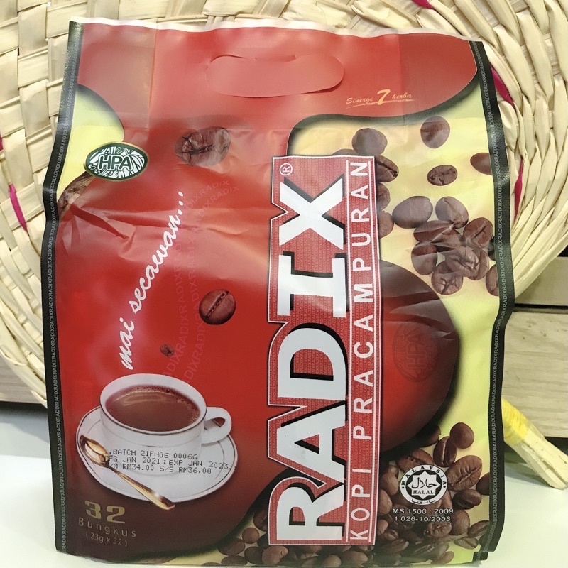 Radix Kopi Pracampuran 32sachet Shopee Malaysia