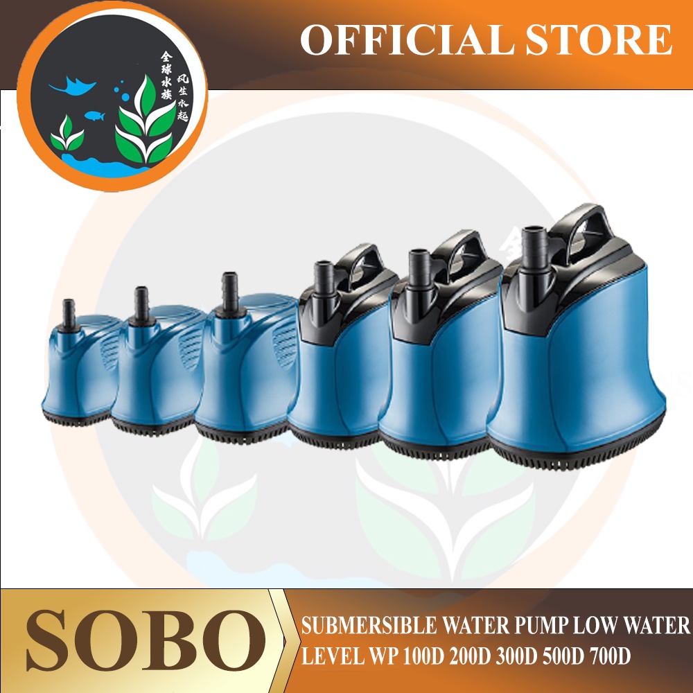 Sobo Submersible Water Pump Low Water Level WP 100D 200D 300D 500D 700D