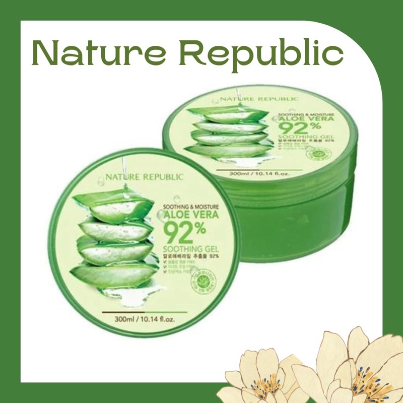 Nature Republic Aloe Vera Soothing Gel Ml Ready Stock Shopee