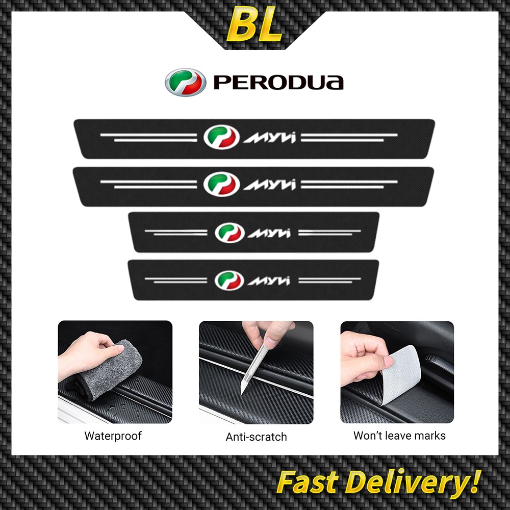 Perodua Car Door Sill Sticker Front Rear Bonnet Step Strip Anti Scratch