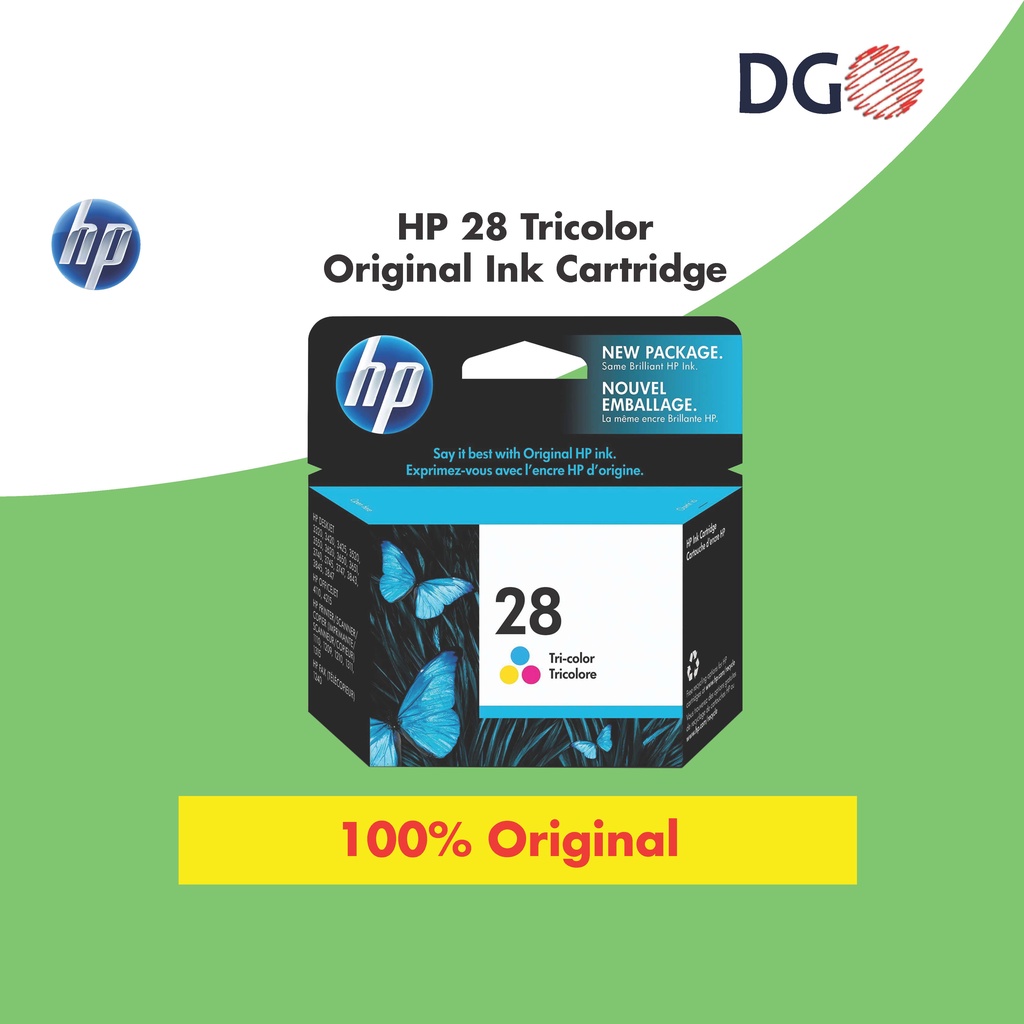 Hp Tri Color Original Ink Cartridge Shopee Malaysia