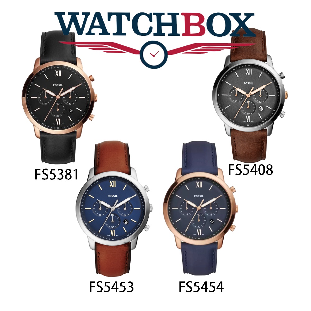 Men S Mm Neutra Chronograph Navy Leather Watch Fs Shopee Malaysia