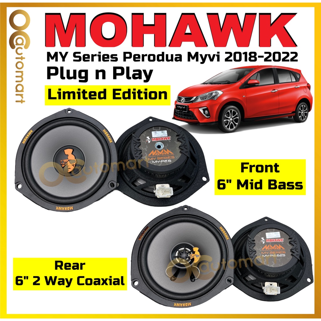 Mohawk Plug Play Front Rear Oem Speaker For Perodua Axia Alza Myvi