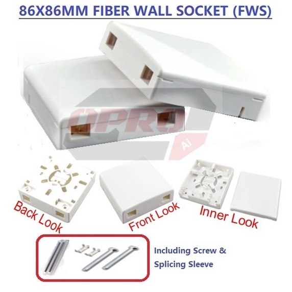 Test Passed Premium Fiber Wall Socket FWS 2 Port FTTH Fiber Optic